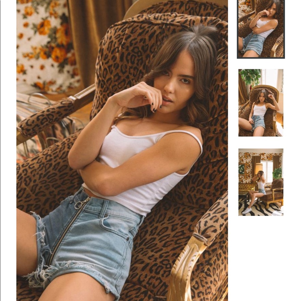 Revice denim shorts jeans two toned